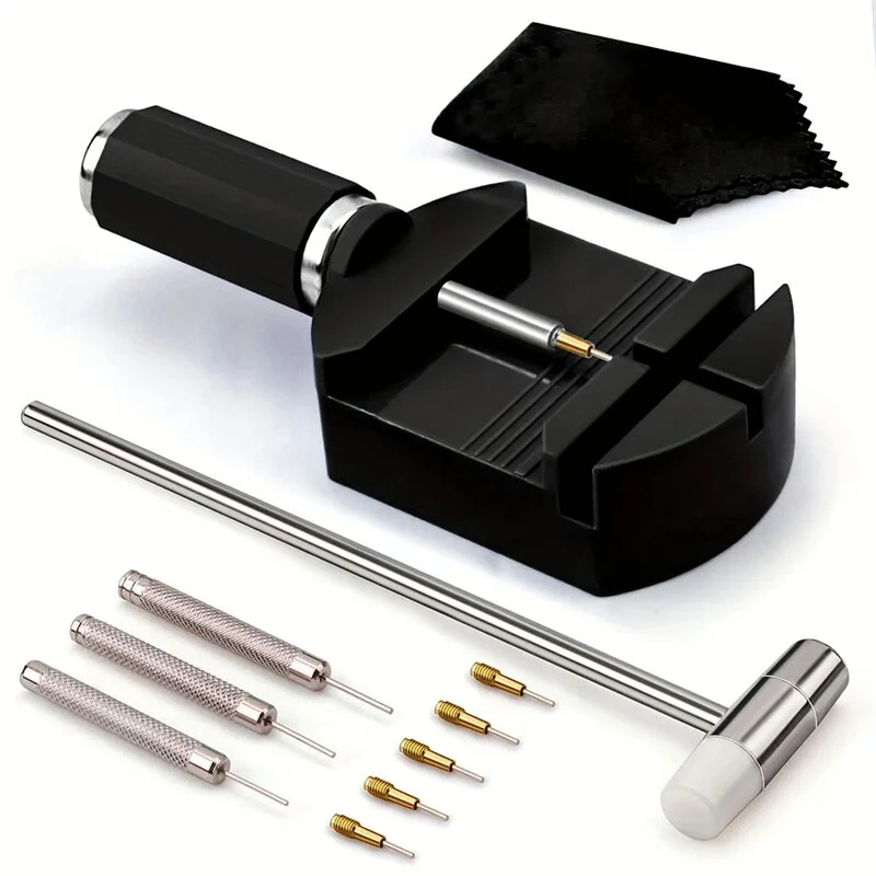 (image for) 11pcs Watch Link Removal Tool Kit Watch Band Tool Chain Pin Remover Repair Tool Kit for Watch Band Adjustment Watch, Watch Bracelet Sizing And Watch Repair