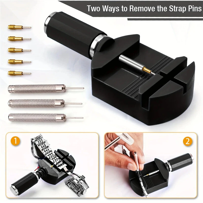 (image for) 11pcs Watch Link Removal Tool Kit Watch Band Tool Chain Pin Remover Repair Tool Kit for Watch Band Adjustment Watch, Watch Bracelet Sizing And Watch Repair