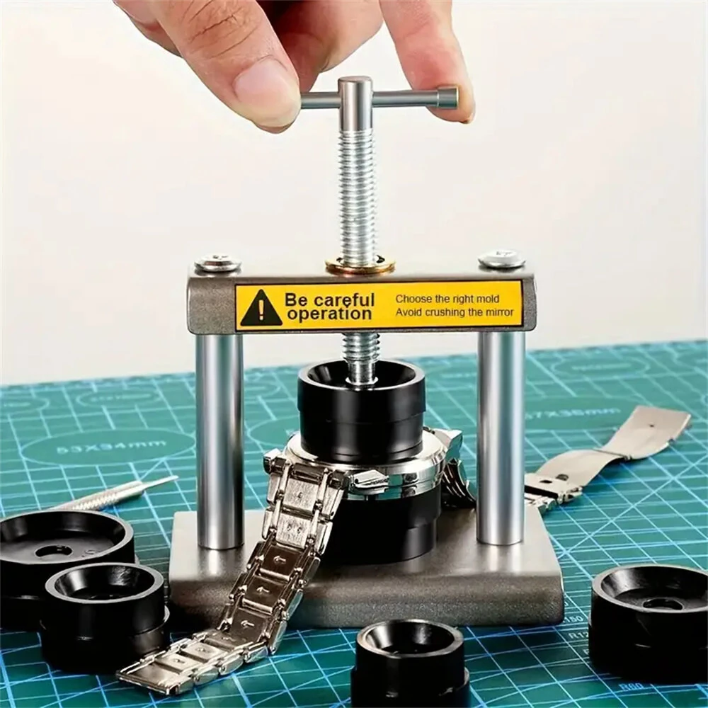 (image for) 18pcs Professional Watch Press Set Watch Back for CASE Closing Tool & Fitting Dies Watch Repairing Tool Die Kit for Watchmaker
