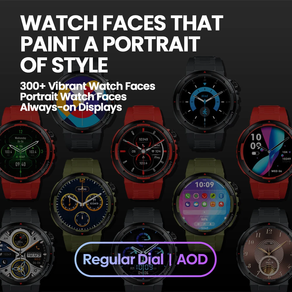 (image for) [2024 World Premiere]Zeblaze Ares 3 Plus 1.43 inch AMOLED Stainless Steel Navigation Crown IP68 Waterproof Realtek8773 Voice Calling 100+ Sport Modes 24H Health Monitor SpO2 Smart Watch
