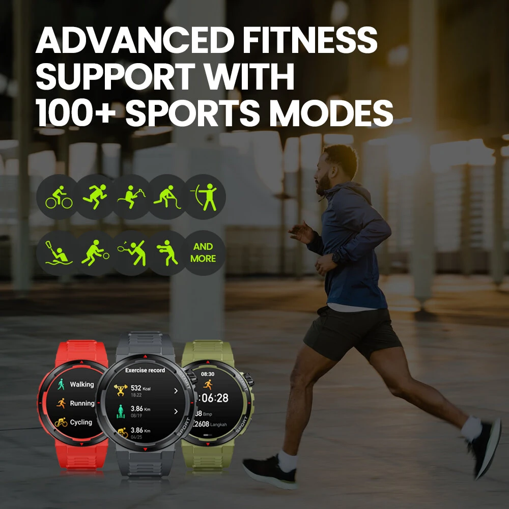 (image for) [2024 World Premiere]Zeblaze Ares 3 Plus 1.43 inch AMOLED Stainless Steel Navigation Crown IP68 Waterproof Realtek8773 Voice Calling 100+ Sport Modes 24H Health Monitor SpO2 Smart Watch