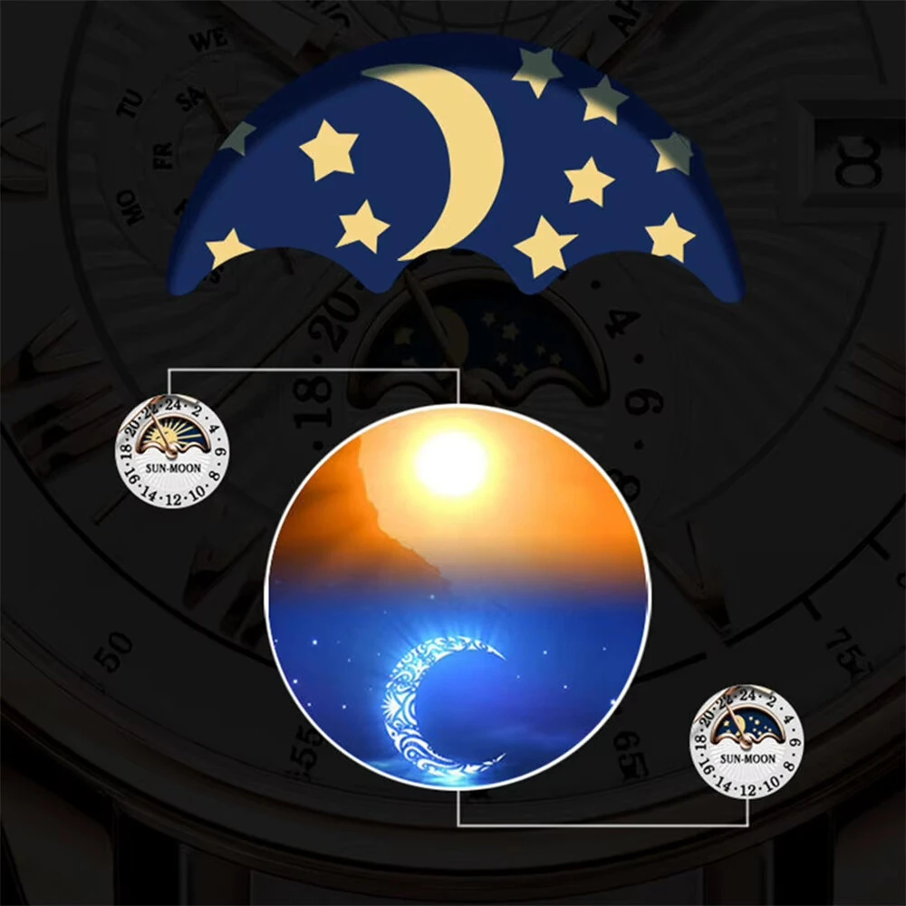(image for) AIYISHI Men Business Luxury Quartz Watch Luminous Single Date Round Dial PU Leather Strap Watches Men's Sport Watch