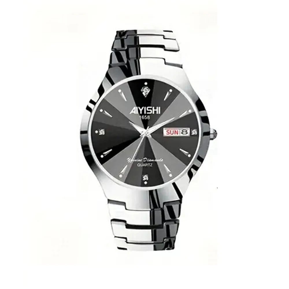 (image for) AIYISHI Men Business Watch Waterproof Automatic Quartz Watches Luminous Double Date Wristwatch