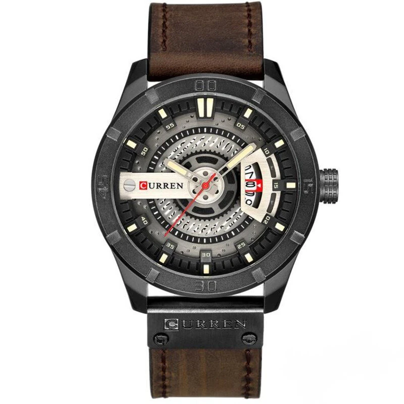 CURREN Men Classic Sports Quartz Watch Large Dial Fashion Casual Watches Waterproof Watch with Calendar, Luminous Hands (image for) CURREN Men Classic Sports Quartz Watch Large Dial Fashion Casual Watches Waterproof Watch with Calendar, Luminous Hands