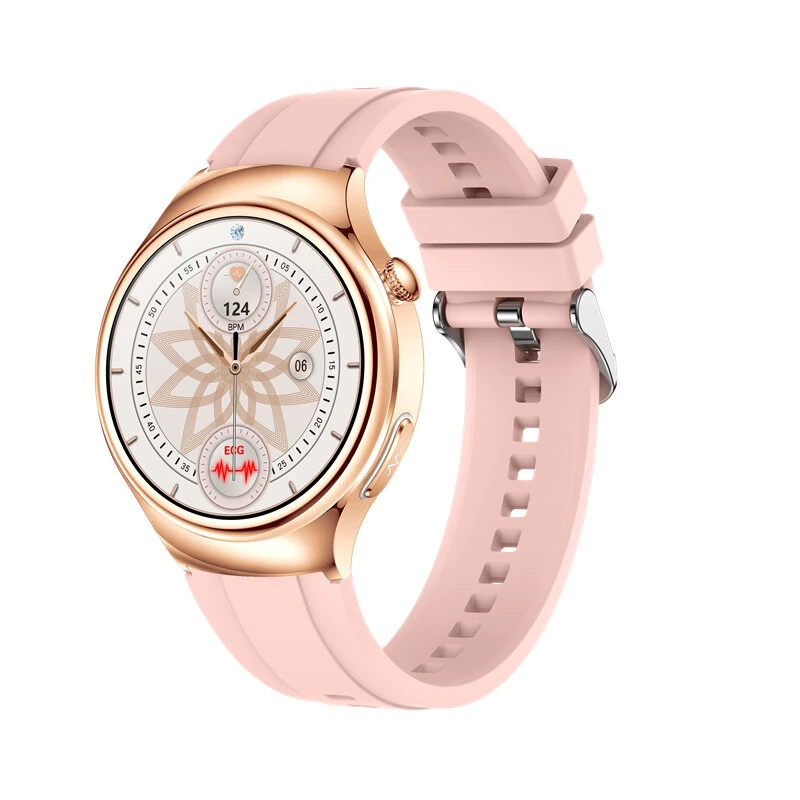 (image for) ET390 1.27inch HD Screen Female-Customization Women's Health ECG AI Medical Diagnosis bluetooth Call Heart Rate Blood Pressure Blood Oxygen Monitor Sleep Monitoring Non-invasive Blood Glucose