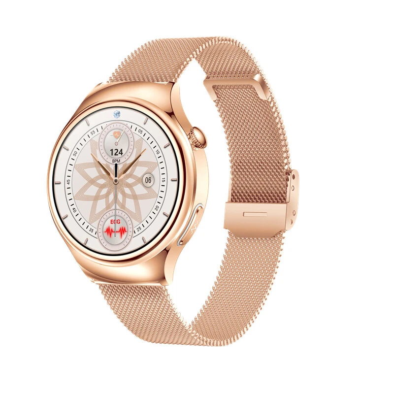 (image for) ET390 1.27inch HD Screen Female-Customization Women's Health ECG AI Medical Diagnosis bluetooth Call Heart Rate Blood Pressure Blood Oxygen Monitor Sleep Monitoring Non-invasive Blood Glucose