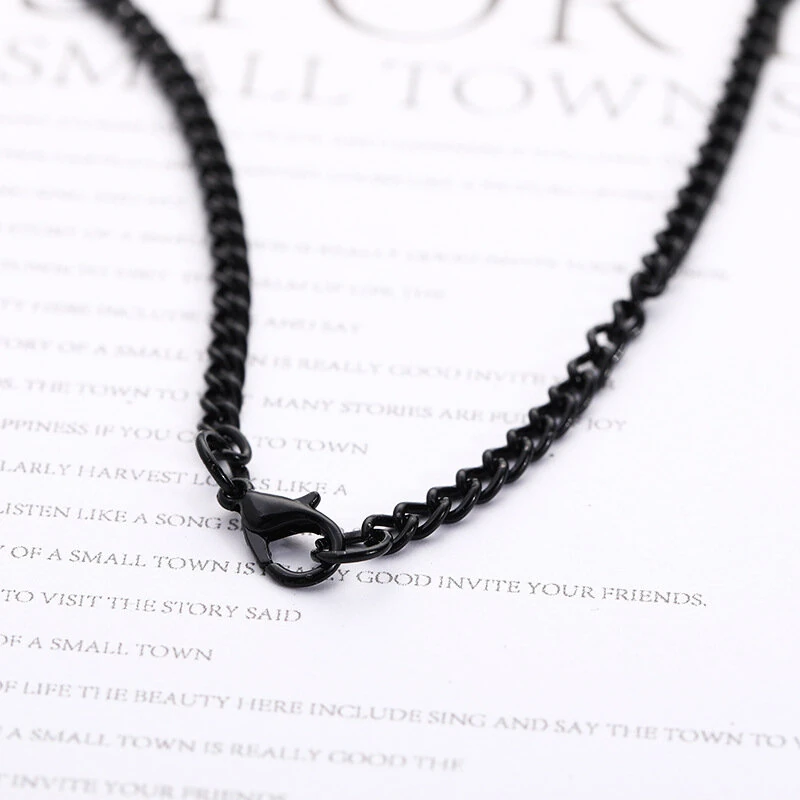 (image for) Fashion Cross Pendant Necklace Women Men Stainless Steel Link Chain Charm Necklace Cool Boys Girls Punk Hip Hop Jewelry Gift
