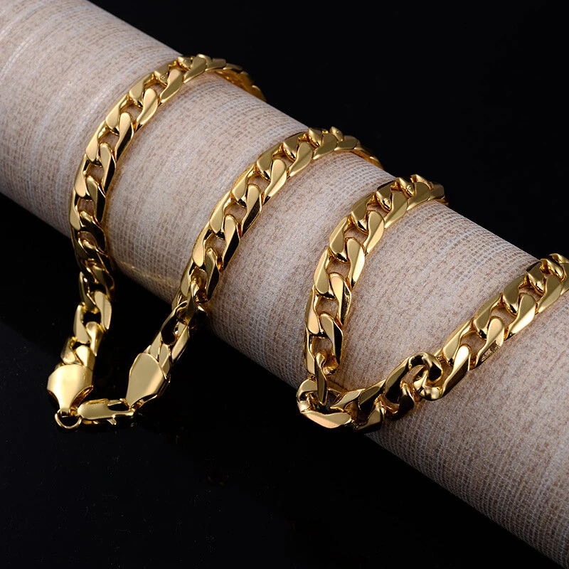 (image for) Fashion Men Women Neck Necklace Classic Chain Jewelry Male Trendy Chain Necklace HipHop Jewelry Gift