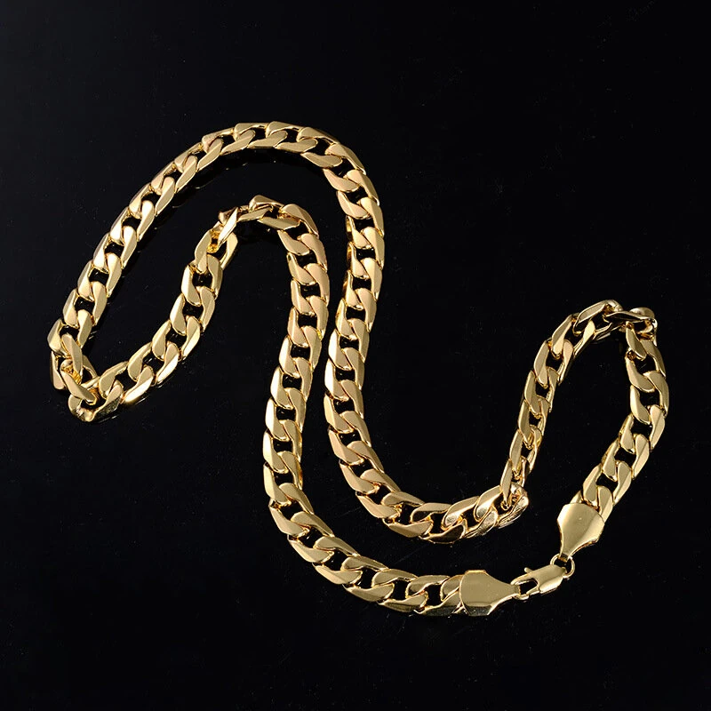 (image for) Fashion Men Women Neck Necklace Classic Chain Jewelry Male Trendy Chain Necklace HipHop Jewelry Gift