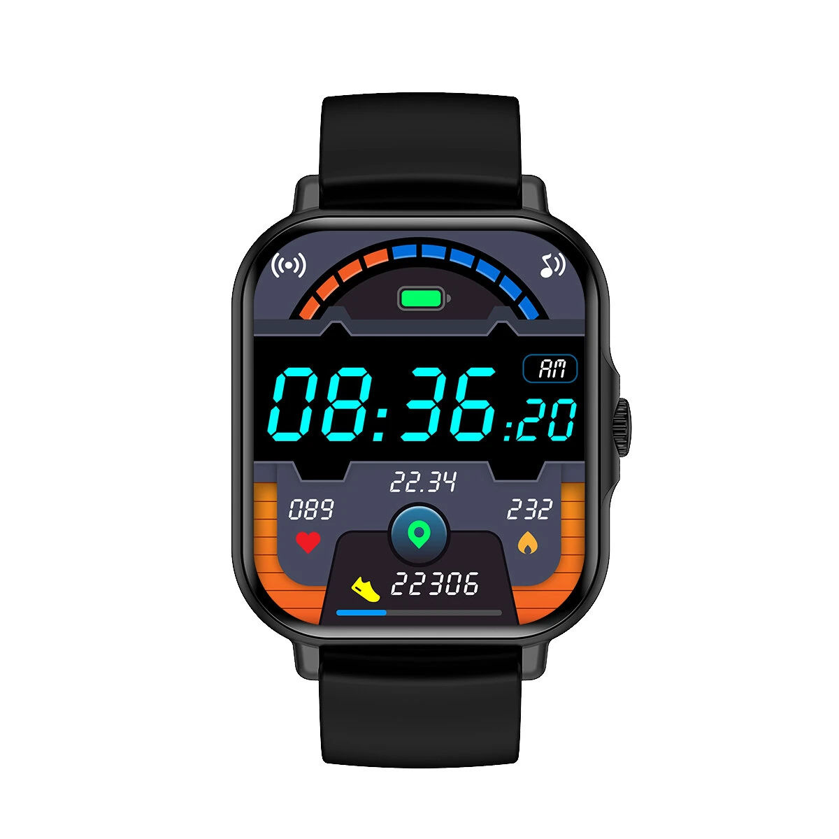 (image for) H15Plus 1.83inch HD Screen bluetooth Call Heart Rate Blood Pressure Blood Oxygen Monitor Sleep Monitoring Multi-sport Modes Music Playback IP67 Waterproof Smart Watch