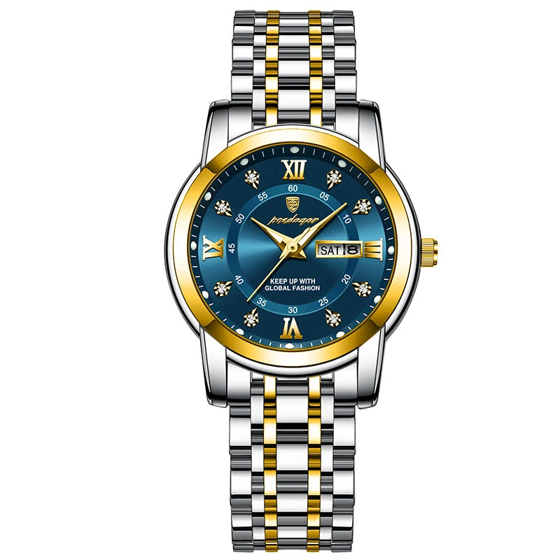 POEDAGAR Women Luxury Quartz Watch Date Dial Analog Fashion Business Casual Wrist Watch Luminous Waterproof Steel Band Lady Watch (image for) POEDAGAR Women Luxury Quartz Watch Date Dial Analog Fashion Business Casual Wrist Watch Luminous Waterproof Steel Band Lady Watch