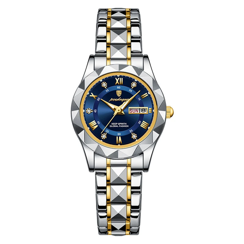 (image for) POEDAGAR Women Luxury Watch Luminous Waterproof Quartz Watch Analog Calendar Business Wrist Watch Date Watch Stainless Steel Ladies Wristwatch