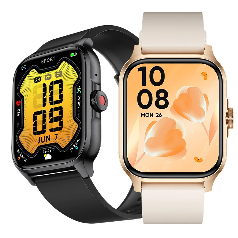 (image for) QX15 1.85inch HD Screen HiFi Music Voice Assistant bluetooth Call Heart Rate Blood Pressure Blood Oxygen Monitor Sleep Monitoring Women's Health Multi-sport Modes Music Playback IP68 Waterpro