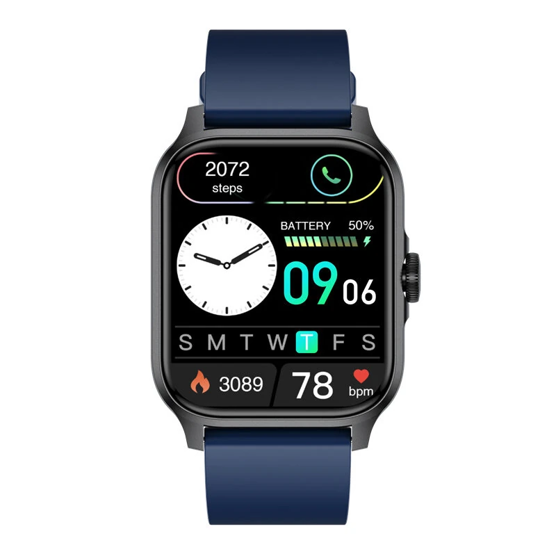 (image for) QX15 1.85inch HD Screen HiFi Music Voice Assistant bluetooth Call Heart Rate Blood Pressure Blood Oxygen Monitor Sleep Monitoring Women's Health Multi-sport Modes Music Playback IP68 Waterpro