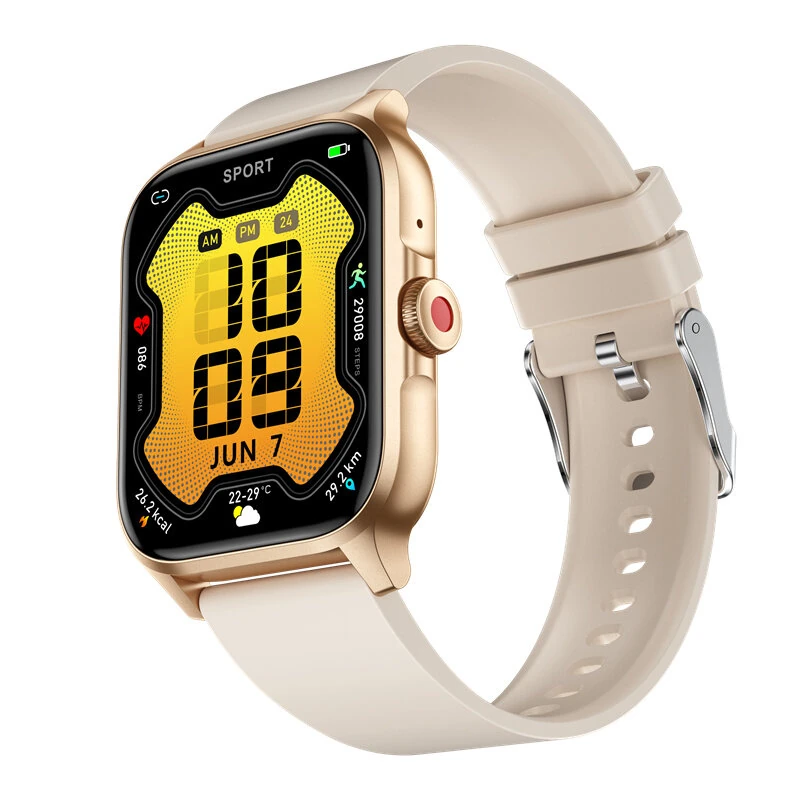 (image for) QX15 1.85inch HD Screen HiFi Music Voice Assistant bluetooth Call Heart Rate Blood Pressure Blood Oxygen Monitor Sleep Monitoring Women's Health Multi-sport Modes Music Playback IP68 Waterpro