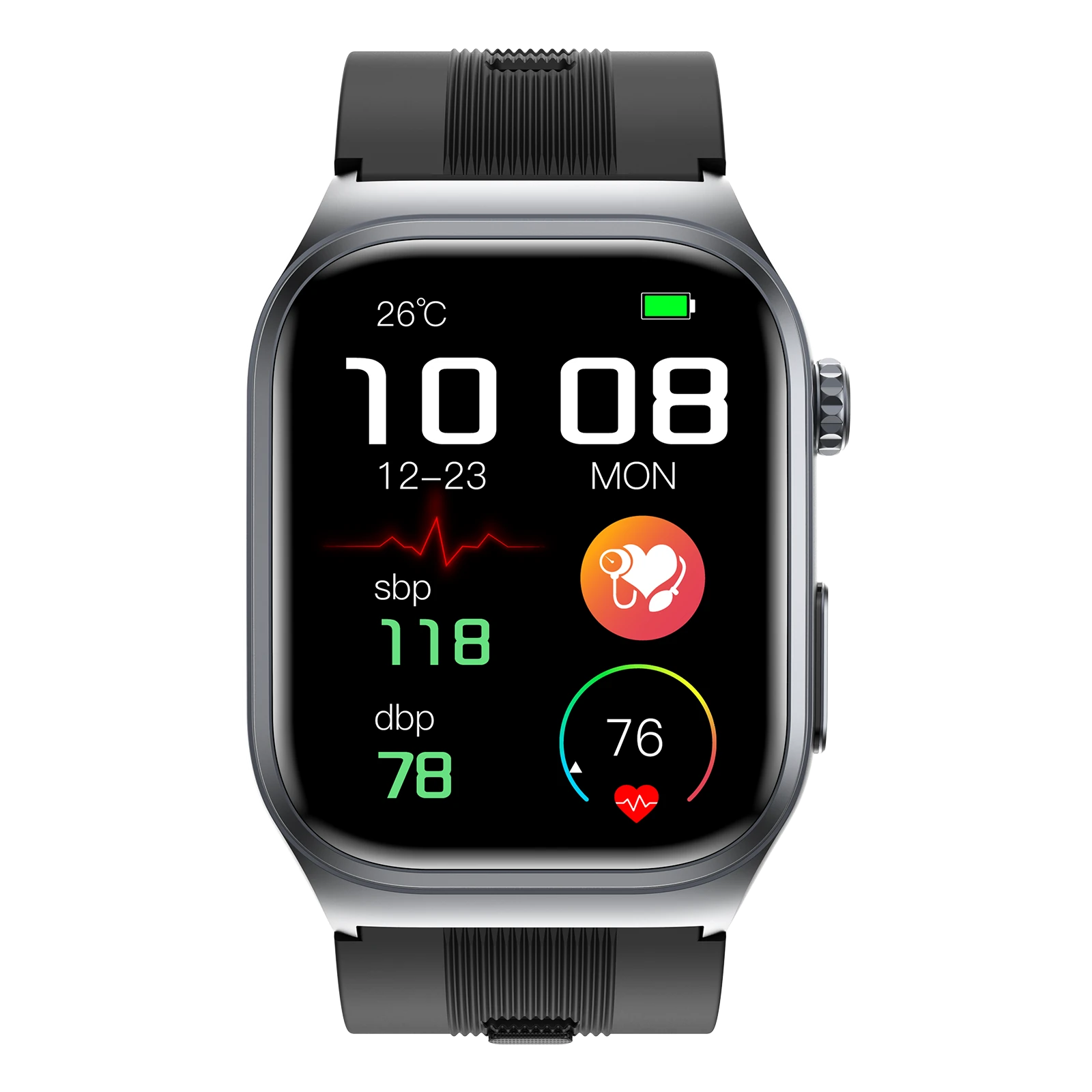(image for) S15 2.06inch 3D Curved AMOLED Air Pump Airbag Accurate Blood Pressure Measurement ECG AI Medical Diagnosis Blood Sugar Blood Lipid Measurement Uric Acid Function bluetooth Call Heart Rate Blo