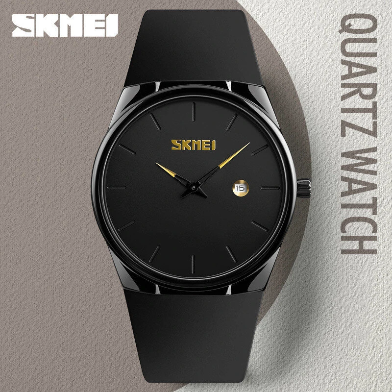 (image for) SKMEI Men's Quartz Watch Waterproof Small Dial Date Calendar Simple Fashion Sports Watch for Men Women