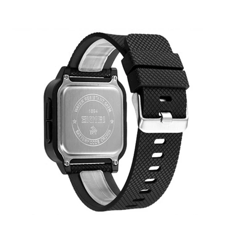 (image for) SKMEI Square Large Screen Men Sports Electronic Watch Waterproof Watch Night Light Digital Wrist Watches, Suitable For Boys And Girls, Birthday Gift