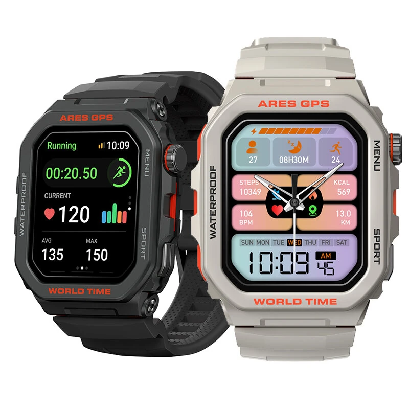 (image for) [World Premiere]Zeblaze Ares GPS Rugged 1.75 inch HD 3 ATM Detailed Health and Wellness Insights bluetooth Calls Assistant Smart Watch