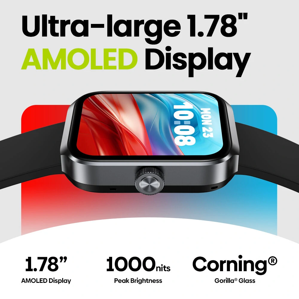 (image for) [World Premiere]Zeblaze Beyond 3 Plus Built-in GPS & Route Import 1.78 inch AMOLED 3 ATM Swimming Stainless Steel Navigation Crown Lightweight Heatlh Monitoring Smart Watch