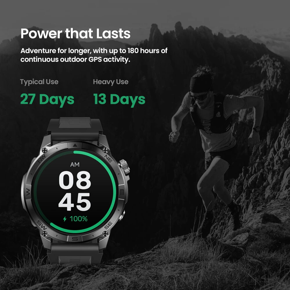 (image for) [World Premiere]Zeblaze Stratos 2 Plus 1.43 inch AMOLED GPS Health and Fitness Barometric Altimeter Compass 3 ATM Waterproof Smart Watch
