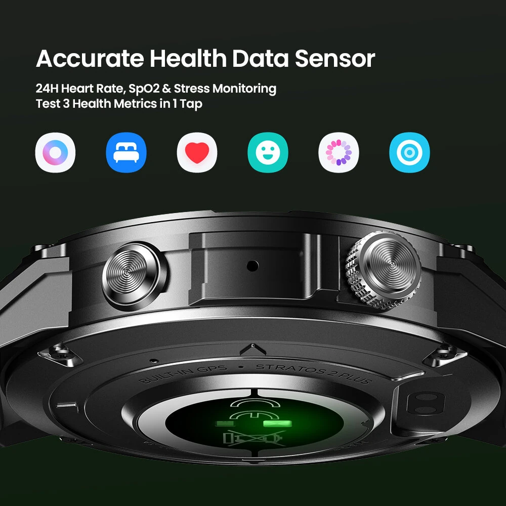 (image for) [World Premiere]Zeblaze Stratos 2 Plus 1.43 inch AMOLED GPS Health and Fitness Barometric Altimeter Compass 3 ATM Waterproof Smart Watch
