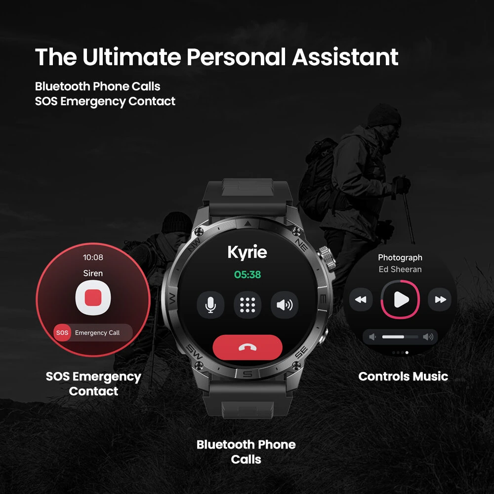 (image for) [World Premiere]Zeblaze Stratos 2 Plus 1.43 inch AMOLED GPS Health and Fitness Barometric Altimeter Compass 3 ATM Waterproof Smart Watch