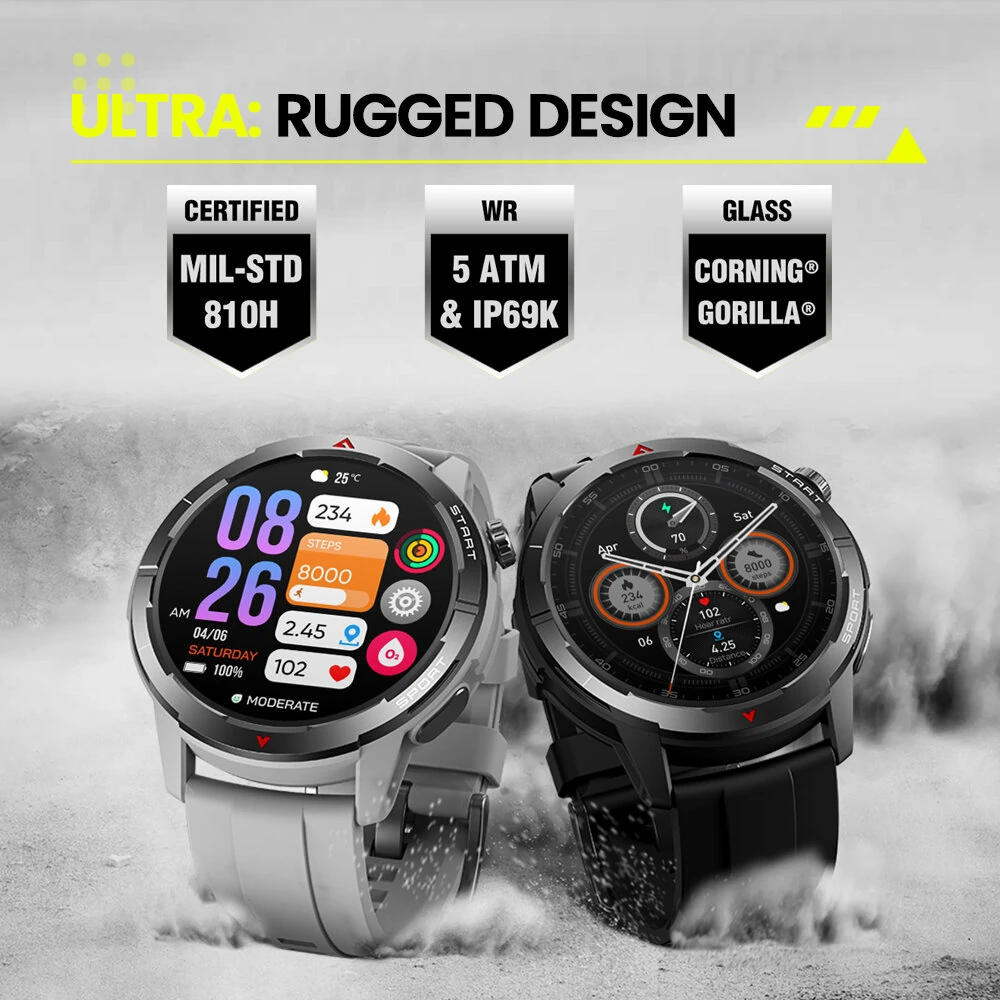 (image for) [World Premiere]Zeblaze Stratos 3 Ultra 1.43 inch AMOLED GPS Dual Brand GNSS 5 ATM IP69K Waterproof Health Management Ultimate Outdoor GPS Smart Watch