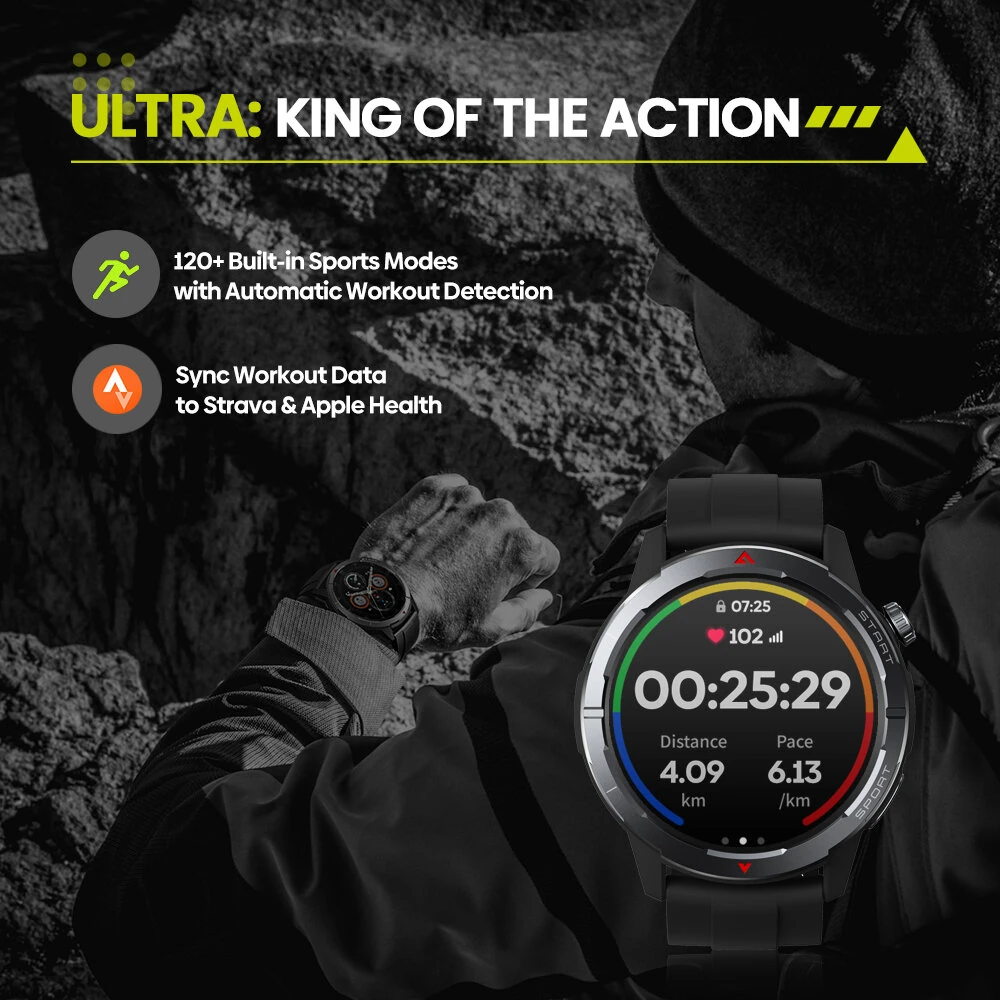 (image for) [World Premiere]Zeblaze Stratos 3 Ultra 1.43 inch AMOLED GPS Dual Brand GNSS 5 ATM IP69K Waterproof Health Management Ultimate Outdoor GPS Smart Watch